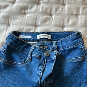 Pull & Bear Skinny high waist blue jeans
